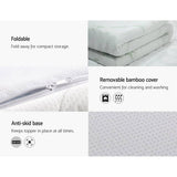 darrahopens Furniture > Mattresses Giselle Bedding Cool Gel Memory Foam Mattress Topper w/Bamboo Cover 10cm - Queen