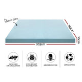darrahopens Furniture > Mattresses Giselle Bedding Cool Gel Memory Foam Mattress Topper w/Bamboo Cover 10cm - Queen