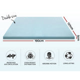 darrahopens Furniture > Mattresses Giselle Bedding Cool Gel Memory Foam Mattress Topper w/Bamboo Cover 5cm - Double