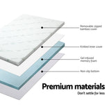 darrahopens Furniture > Mattresses Giselle Bedding Cool Gel Memory Foam Mattress Topper w/Bamboo Cover 5cm - King
