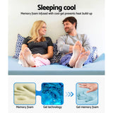 darrahopens Furniture > Mattresses Giselle Bedding Cool Gel Memory Foam Mattress Topper w/Bamboo Cover 5cm - King