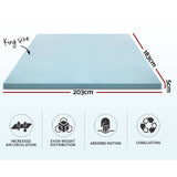 darrahopens Furniture > Mattresses Giselle Bedding Cool Gel Memory Foam Mattress Topper w/Bamboo Cover 5cm - King