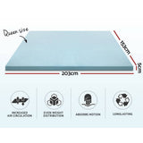 darrahopens Furniture > Mattresses Giselle Bedding Cool Gel Memory Foam Mattress Topper w/Bamboo Cover 5cm - Queen