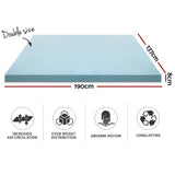 darrahopens Furniture > Mattresses Giselle Bedding Cool Gel Memory Foam Mattress Topper w/Bamboo Cover 8cm - Double