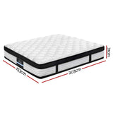 darrahopens Furniture > Mattresses Giselle Bedding Devon Euro Top Pocket Spring Mattress 31cm Thick Queen