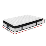 darrahopens Furniture > Mattresses Giselle Bedding Devon Euro Top Pocket Spring Mattress 31cm Thick Single