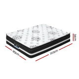 darrahopens Furniture > Mattresses Giselle Bedding Donegal Euro Top Cool Gel Pocket Spring Mattress 34cm Thick King
