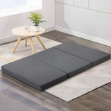 darrahopens Furniture > Mattresses Giselle Bedding Double Size Folding Foam Mattress Portable Bed Mat Dark Grey