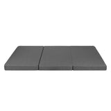 darrahopens Furniture > Mattresses Giselle Bedding Double Size Folding Foam Mattress Portable Bed Mat Dark Grey