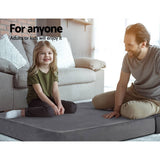 darrahopens Furniture > Mattresses Giselle Bedding Double Size Folding Foam Mattress Portable Bed Mat Velvet Dark Grey