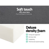 darrahopens Furniture > Mattresses Giselle Bedding Double Size Folding Foam Mattress Portable Bed Mat Velvet Dark Grey