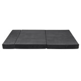 darrahopens Furniture > Mattresses Giselle Bedding Double Size Folding Foam Mattress Portable Bed Mat Velvet Dark Grey