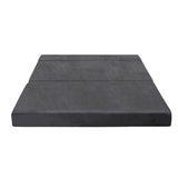 darrahopens Furniture > Mattresses Giselle Bedding Double Size Folding Foam Mattress Portable Bed Mat Velvet Dark Grey