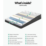 darrahopens Furniture > Mattresses Giselle Bedding Eve Euro Top Pocket Spring Mattress 34cm Thick Queen