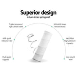 darrahopens Furniture > Mattresses Giselle Bedding Eve Euro Top Pocket Spring Mattress 34cm Thick Queen