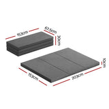 Darrahopens Furniture > Mattresses Giselle Bedding Foldable Mattress Folding Portable Bed Camping Mat Queen Grey
