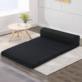 darrahopens Furniture > Mattresses Giselle Bedding Folding Foam Mattress Portable Double Sofa Bed Mat Air Mesh Fabric Black