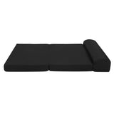 darrahopens Furniture > Mattresses Giselle Bedding Folding Foam Mattress Portable Double Sofa Bed Mat Air Mesh Fabric Black