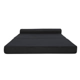darrahopens Furniture > Mattresses Giselle Bedding Folding Foam Mattress Portable Double Sofa Bed Mat Air Mesh Fabric Black