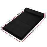 darrahopens Furniture > Mattresses Giselle Bedding Folding Foam Mattress Portable Double Sofa Bed Mat Air Mesh Fabric Black
