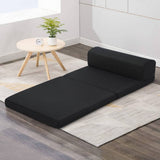 darrahopens Furniture > Mattresses Giselle Bedding Folding Foam Mattress Portable Single Sofa Bed Mat Air Mesh Fabric Black
