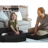 darrahopens Furniture > Mattresses Giselle Bedding Folding Foam Mattress Portable Single Sofa Bed Mat Air Mesh Fabric Black