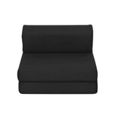darrahopens Furniture > Mattresses Giselle Bedding Folding Foam Mattress Portable Single Sofa Bed Mat Air Mesh Fabric Black