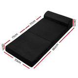 darrahopens Furniture > Mattresses Giselle Bedding Folding Foam Mattress Portable Single Sofa Bed Mat Air Mesh Fabric Black