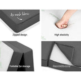 darrahopens Furniture > Mattresses Giselle Bedding Folding Foam Portable Mattress Bamboo Fabric