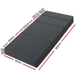 darrahopens Furniture > Mattresses Giselle Bedding Folding Mattress Foldable Portable Bed Floor Mat Camping Pad