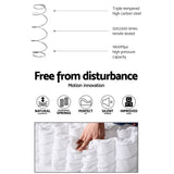 darrahopens Furniture > Mattresses Giselle Bedding Franky Euro Top Cool Gel Pocket Spring Mattress 34cm Thick Queen