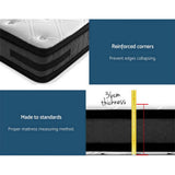 darrahopens Furniture > Mattresses Giselle Bedding Luna Euro Top Cool Gel Pocket Spring Mattress 36cm Thick King Single