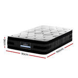 darrahopens Furniture > Mattresses Giselle Bedding Luna Euro Top Cool Gel Pocket Spring Mattress 36cm Thick Single