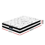 darrahopens Furniture > Mattresses Giselle Bedding Mykonos Euro Top Pocket Spring Mattress 30cm Thick Double