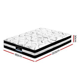 darrahopens Furniture > Mattresses Giselle Bedding Mykonos Euro Top Pocket Spring Mattress 30cm Thick King