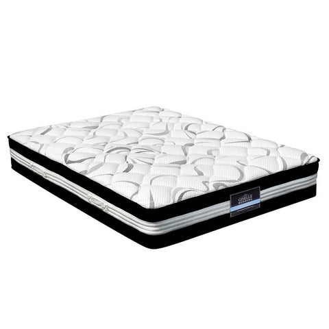 darrahopens Furniture > Mattresses Giselle Bedding Mykonos Euro Top Pocket Spring Mattress 30cm Thick King