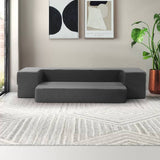 darrahopens Furniture > Mattresses Giselle Bedding Portable Sofa Bed Folding Mattress Lounger Chair Ottoman Grey