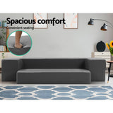 darrahopens Furniture > Mattresses Giselle Bedding Portable Sofa Bed Folding Mattress Lounger Chair Ottoman Grey