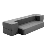 darrahopens Furniture > Mattresses Giselle Bedding Portable Sofa Bed Folding Mattress Lounger Chair Ottoman Grey