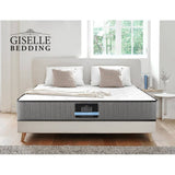 Darrahopens Furniture > Mattresses Giselle Bedding Queen Mattress Extra Firm Pocket Spring Foam Super Firm 23cm