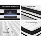 darrahopens Furniture > Mattresses Giselle Bedding Rostock Euro Top Pocket Spring Mattress 27cm Thick Queen