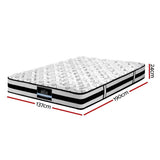 darrahopens Furniture > Mattresses Giselle Bedding Rumba Tight Top Pocket Spring Mattress 24cm Thick Double