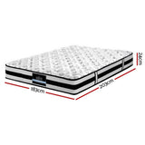 darrahopens Furniture > Mattresses Giselle Bedding Rumba Tight Top Pocket Spring Mattress 24cm Thick King