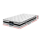 darrahopens Furniture > Mattresses Giselle Bedding Rumba Tight Top Pocket Spring Mattress 24cm Thick Single