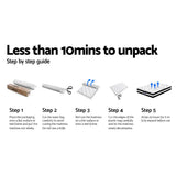 Darrahopens Furniture > Mattresses Giselle Bedding Super King Mattress Bed Euro Top Pocket Spring Firm Foam 34CM