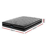 darrahopens Furniture > Mattresses Giselle Bedding Wendell Pocket Spring Mattress 22cm Thick Queen