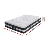 darrahopens Furniture > Mattresses Giselle King Single Mattress Bed Size 7 Zone Pocket Spring Medium Firm Foam 30cm