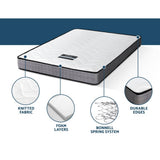 Darrahopens Furniture > Mattresses Giselle Mattress Medium Firm Mattresses Tight Top Bed Bonnel Spring 13cm SINGLE