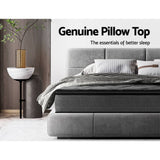 Darrahopens Furniture > Mattresses Giselle SINGLE Mattress Pillow Top Bed Size Bonnell Spring Medium Firm Foam 18CM