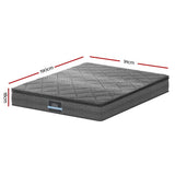 Darrahopens Furniture > Mattresses Giselle SINGLE Mattress Pillow Top Bed Size Bonnell Spring Medium Firm Foam 18CM